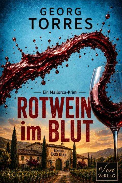 Originalcover Rotwein im Blut von Georg Torres: Rotwein, Weinglas und Bodega